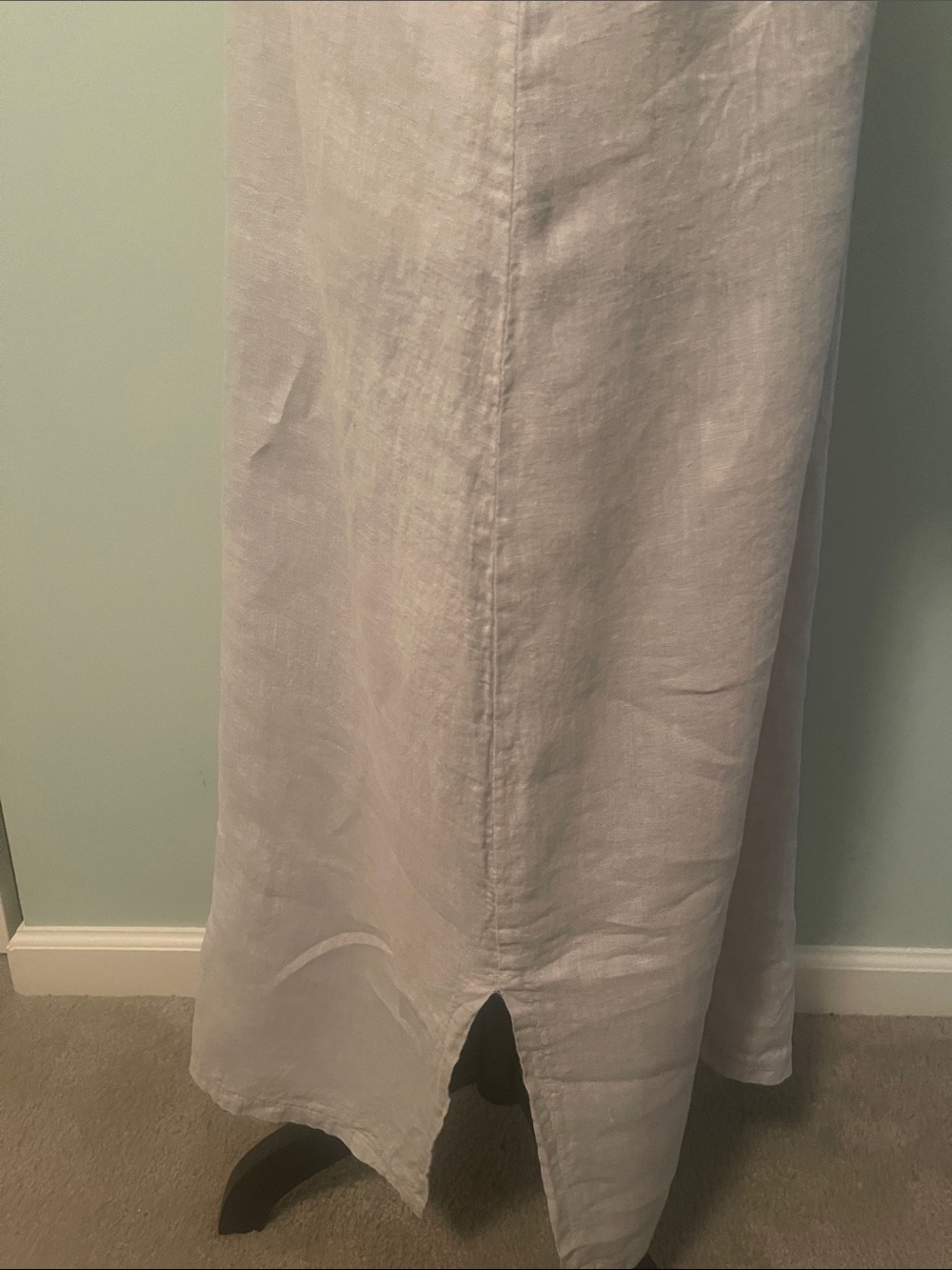 Francesca Bettini Linen V-Neck Midi Dress - Picture 5 of 9